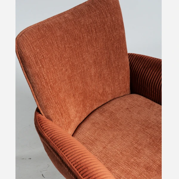Brick-red Armchair With European Style Dining Chair price