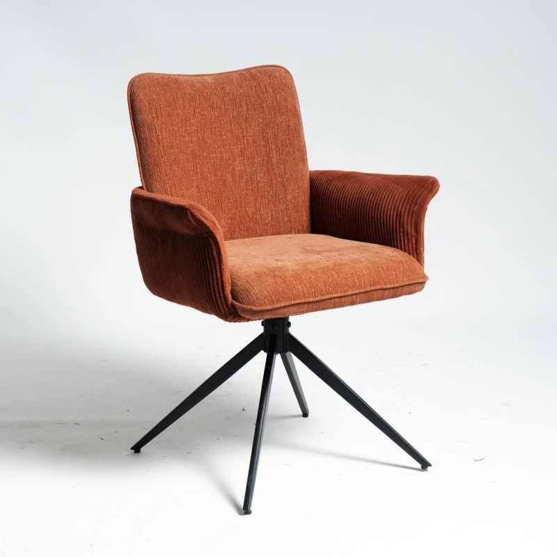Brick-red Armchair With European Style Dining Chair suppliers