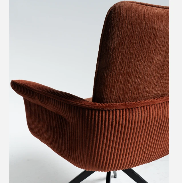 Brick-red Armchair With European Style Dining Chair high quality